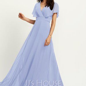 JJs HOUSE Lavender V-Neck Long Dress
